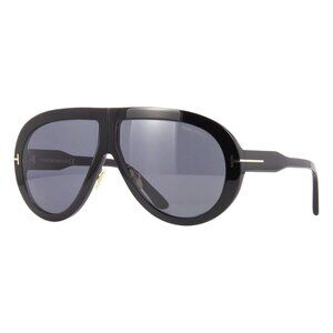 New TOM FORD Troy Black Aviator FT0836/S 01A Sunglasses Women